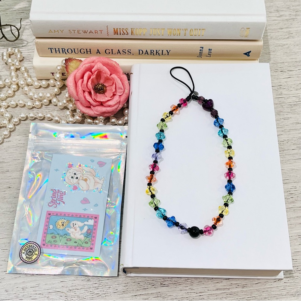 String ting London Multi-colors Cloud Sunrise Wristlet Phone Strap